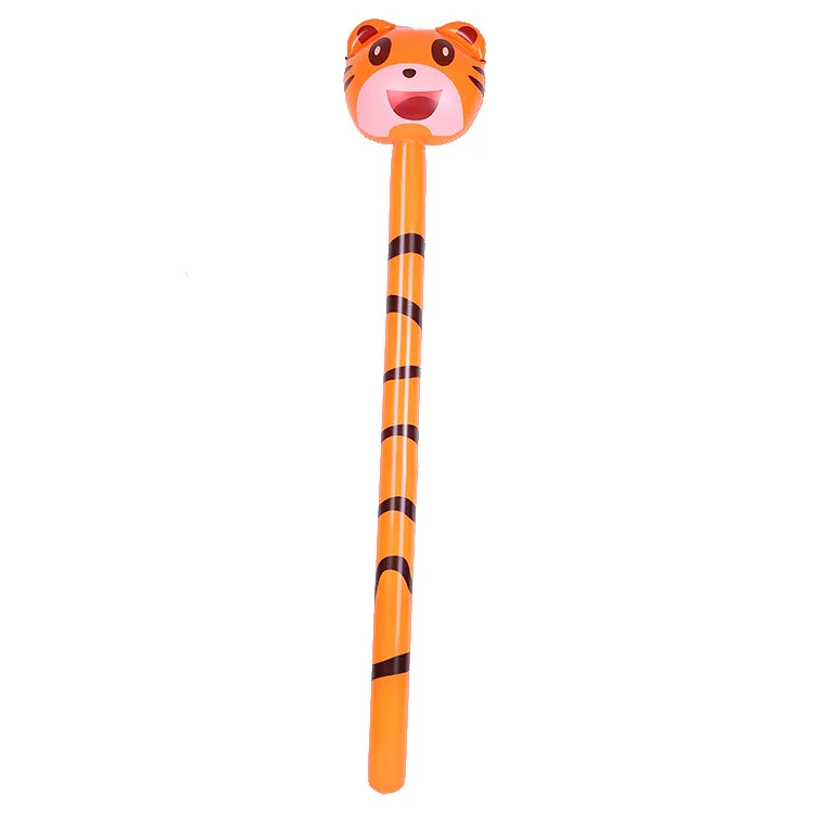 PVC Animal Head Long Stick Children Inflatable Giraffe Elephant Rabbit Frog Inflatable Stick Animal Stick