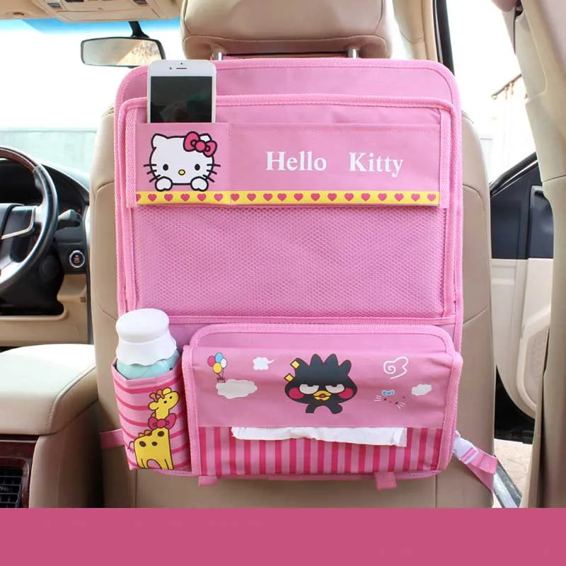 Car Backseat Storag For Kids Oxford Cartoon Auto Organizers Seat Back Child Dining With Table Tissue Box Organizador Accessories