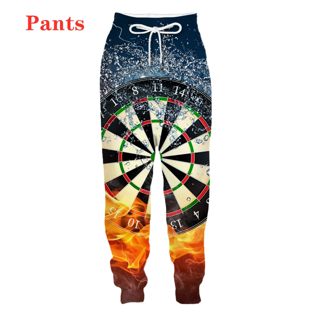 

New 3D Print Darts Throw Game Graphic Fashion Men Women Tracksuits Crewneck Hip Hop Pants Plus Size S-7XL streetwear men