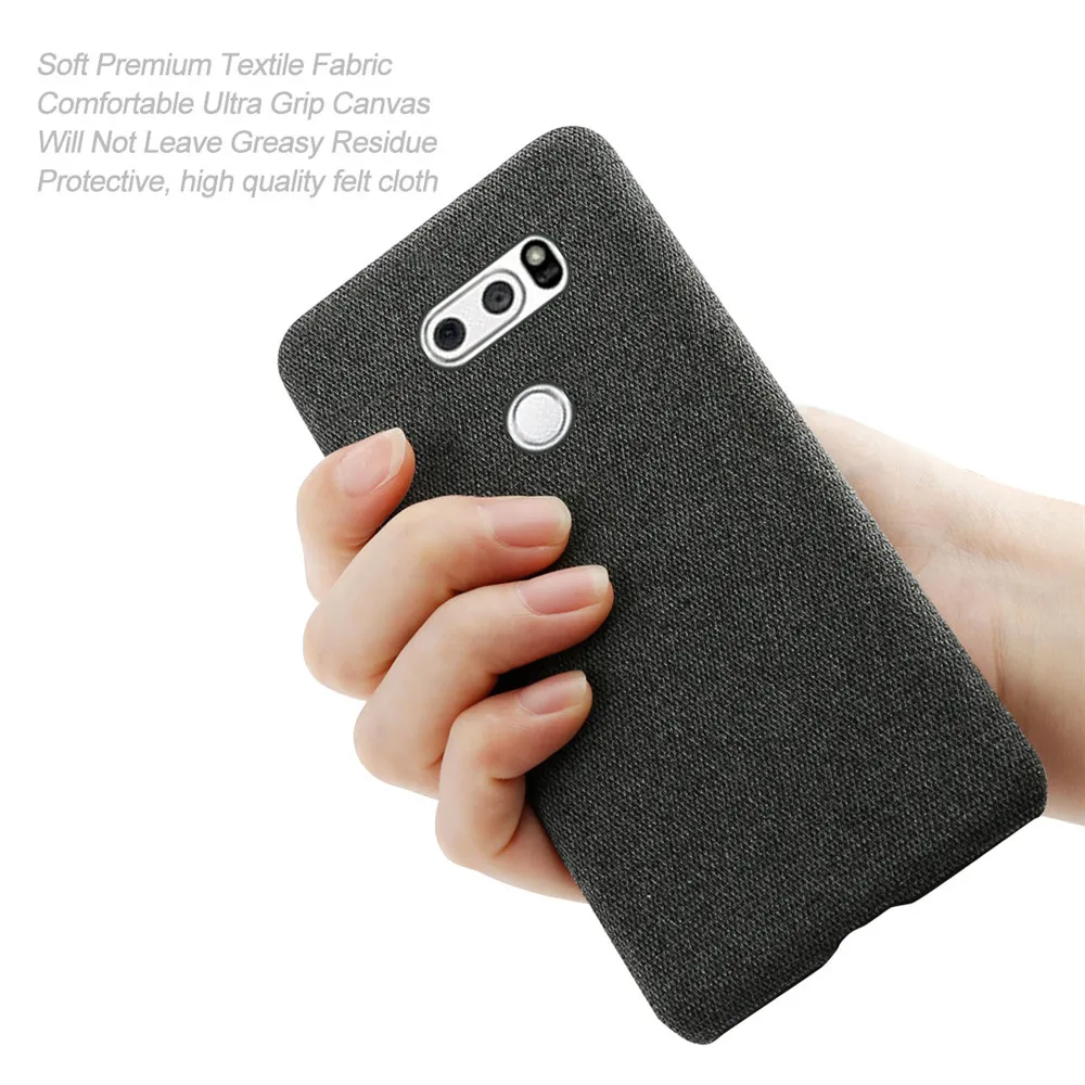 

Cloth Cases For LG V30 V30S Case Slim Retro Cloth Hard Cover for LG V30 H930, H931, H932, H933 V30S V30 S US998R Coque Funda