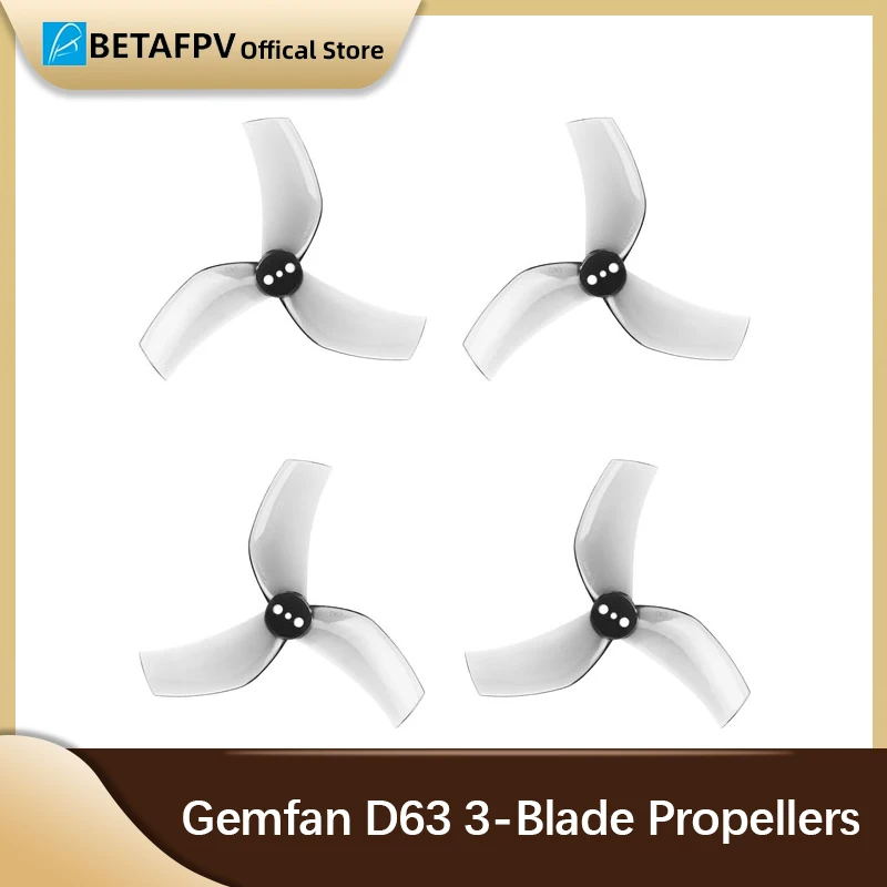 BETAFPV Gemfan D63 3-Blade Propellers 1.5mm Shaft For Beta95X V3/Beta95X V3 /pavo25Digital Version Racing Drone Propellers