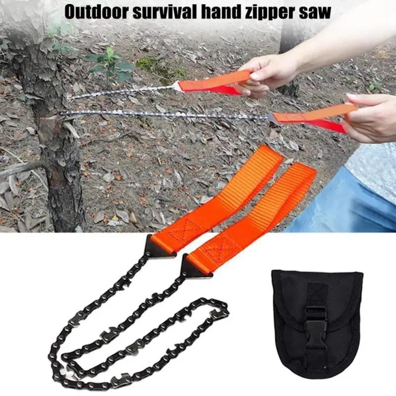 

24Inch Outdoor Portable Survival Chain Saw Stainless Steel Gear Chainsaws Camping Equipment Emergency Survival Tool Camping Saws