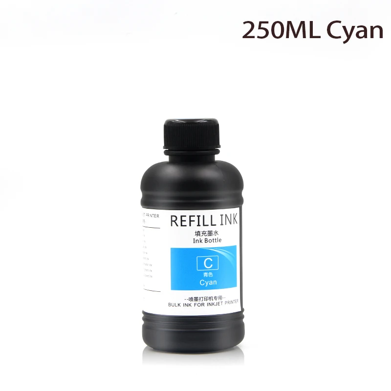 250ml/Bottle LED UV Ink For Epson L800 L805 L1800 R280 R290 R330 1390 1400 1410 UV Ink For DX5 DX6 DX7 Printhead UV Printer