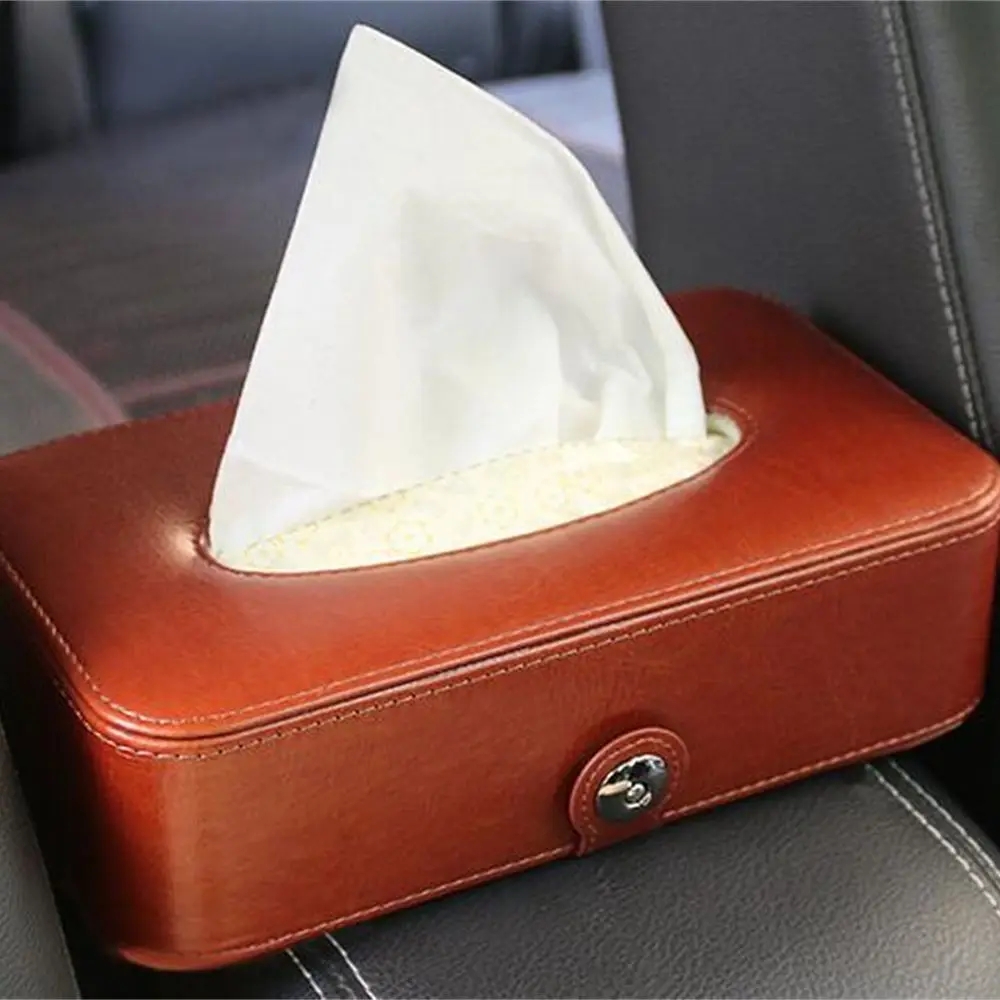 

Кожаная коробка для салфеток на спинку автомобильного сиденья, авто держатель, съемный органайзер для бумажных салфеток