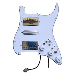 Upgraded HSH US Pickguard White Humbucker Alnico Pickups  7 Way Switch Multifunction Welding Harness 1 Set Guitar Parts