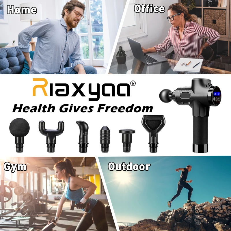 Pistola de Masaje Eléctrica para Relajación Muscular, Masajeador de Alta Frecuencia, Bolsa Portátil, Cuerpo, Terapia, Fitness