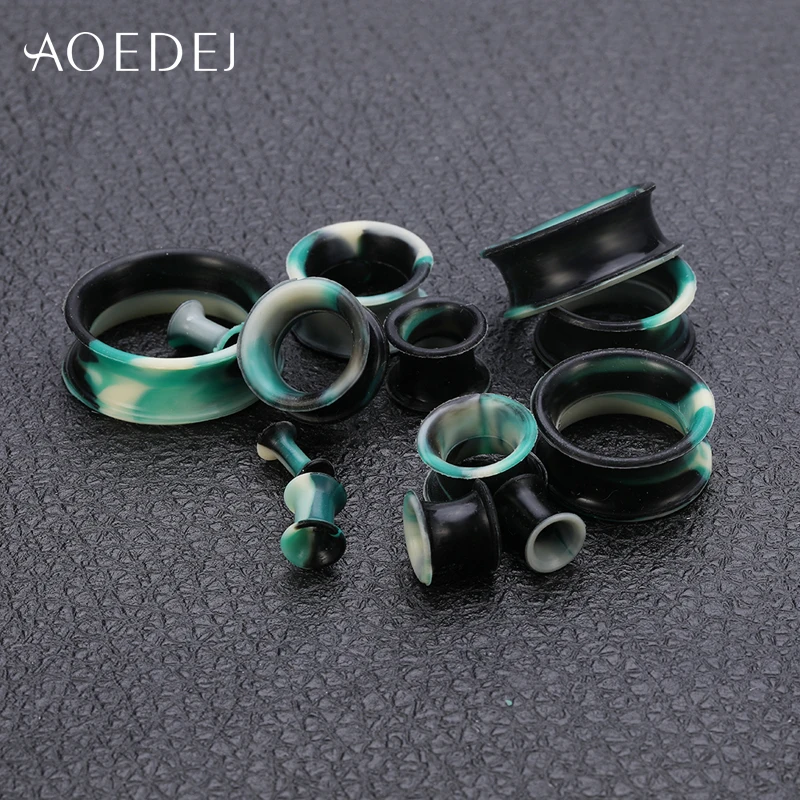 AOEDEJ 3-25mm Silicone Ear Plugs And Tunnels Piercing Expander Piercing Tunnel Ear Tunnels Stretchers Plug oreille Ear Gauges