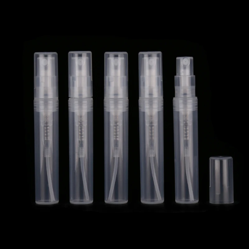 

5000pcs/lot 2ml 3ml 5ml Empty plastic spray perfume bottle vial sample Transparent perfume atomizer tube