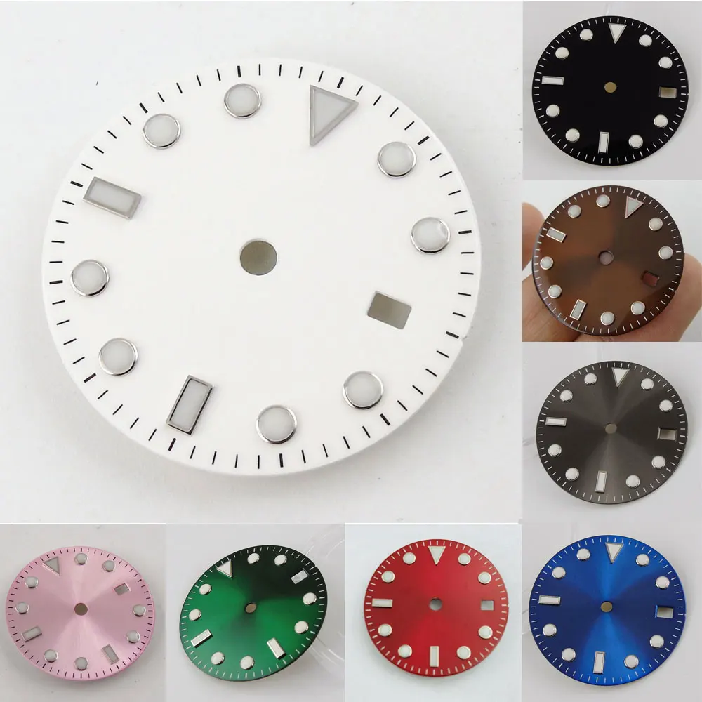 28.5mm Watch Dial Watch Face Fit For ETA 2824 PT5000 ST2130 Miyota 8215 821A NH35 DG 2813 3804 ST1612 Luminous Date Window