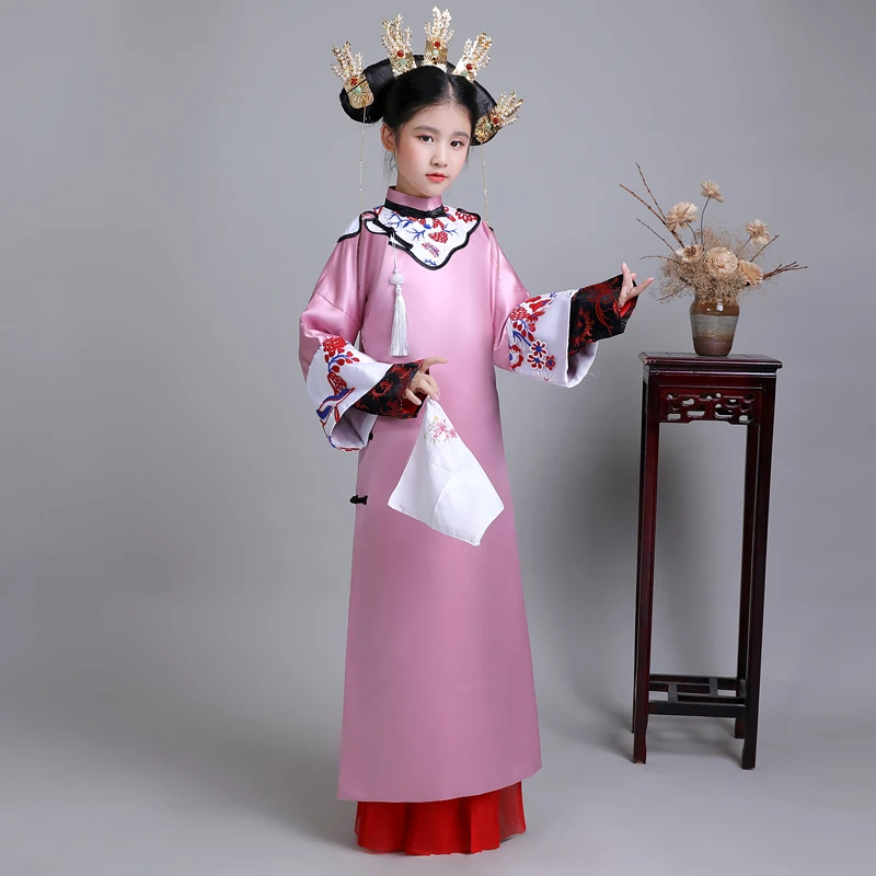 4 Designs Little Girl Qing Princess Costume Hanfu for TV Play Yanxi's Palace Love Children's Day Performance Hanfu Cosplay