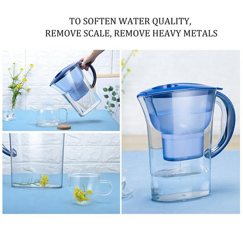 2.5L 家庭用アルカリ水フィルターピッチャーユニバーサルフィルターポータブルプラスチック製の水の投手フィルターケトル活性化