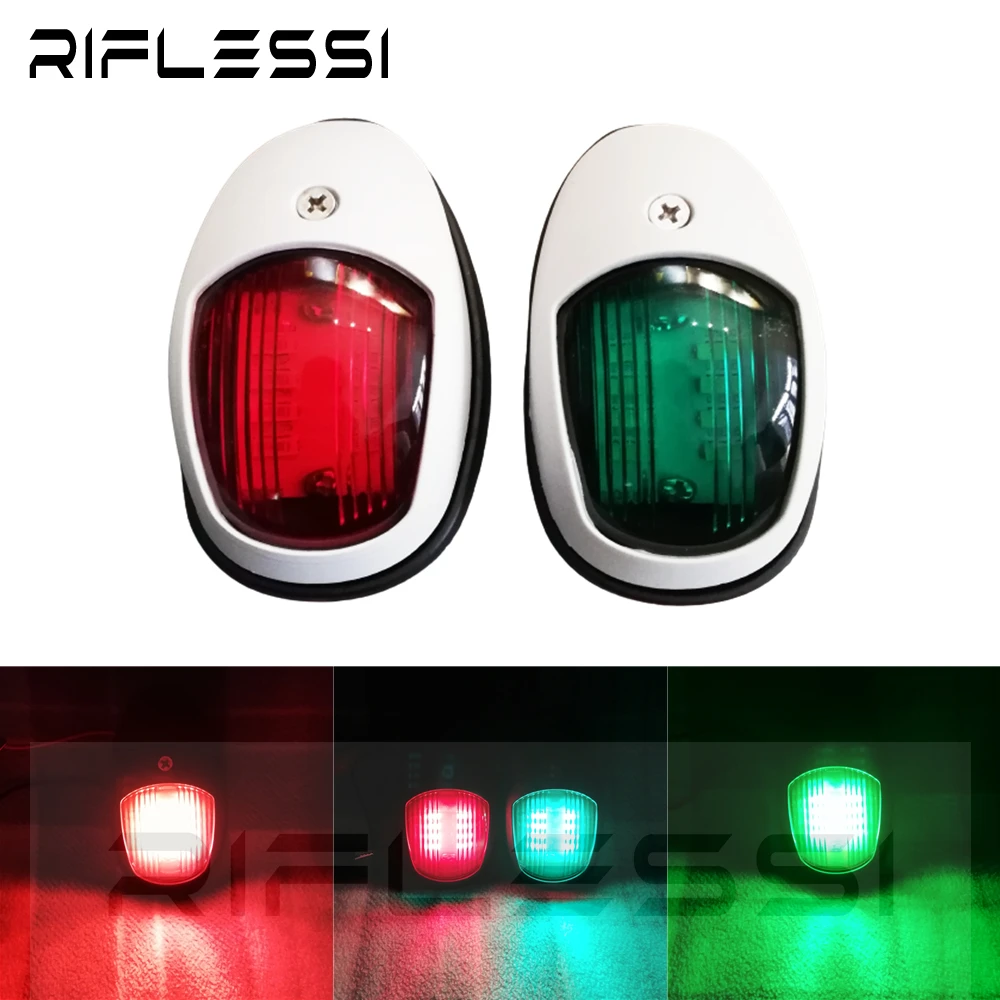 1 x Set Boat Navigation Light 12V 24V Ship Light Marine Boat Sailing Light Lighting Yacht LED Lights Red Green Waterproof