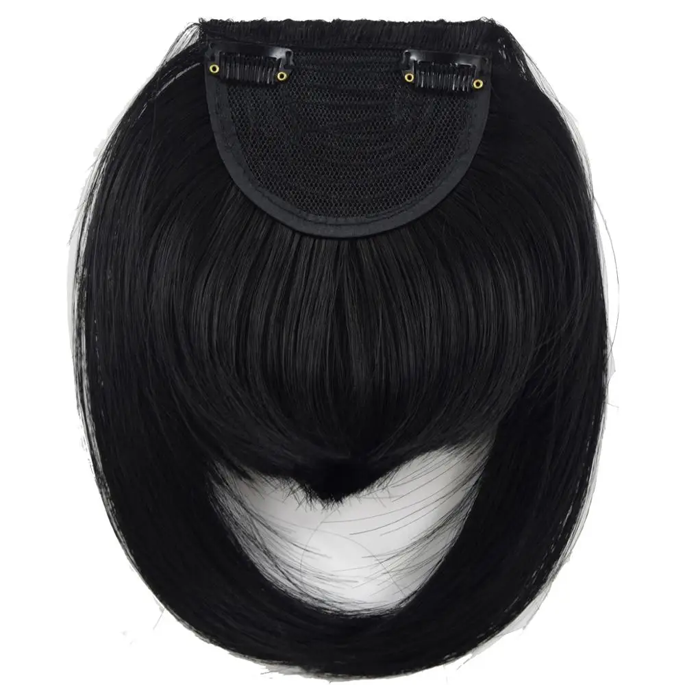 TOPREETY Heat Resistant Synthetic Hair 30gr Blunt Bangs Hair Extension Neat Fringe Hairpieces B3