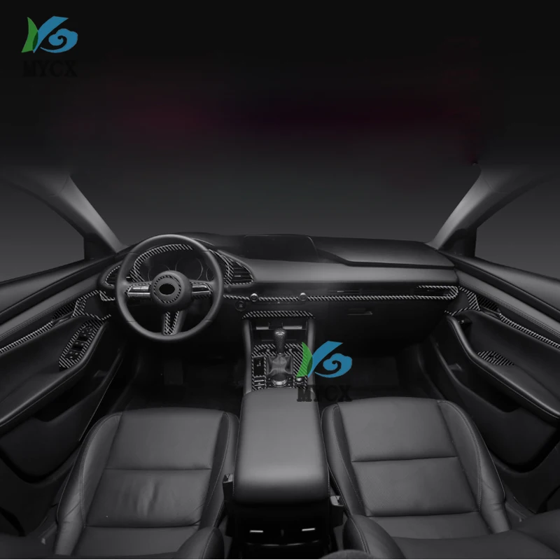 29pcs carbon fiber interior modification complete set of interior stickers for Mazda CX30 CX-30 2020 2021 Year Accessories