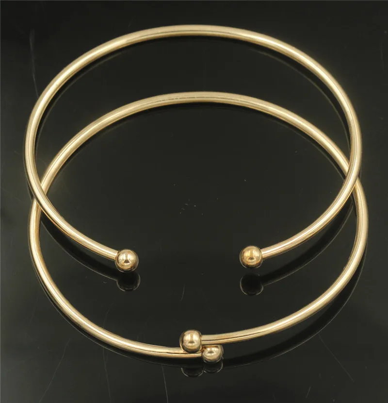 14K Goldfilled 7 Zoll Flex-Armreif 2,3mm mit Gewindekugeln Armband Handgemachter Schmuck Boho Charms Armbänder DIY Schmuckzubehör – Detail 11