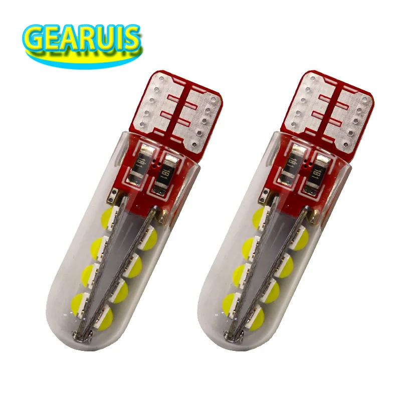 

100 шт. стекло T10 светодиодные 8 smd 3030 192 194 168 W5W светодиодные лампы 50MA 0,6 Вт салон автомобиля для чтения купольные фонари автоматическая парковочная лампа переменного тока 12 В