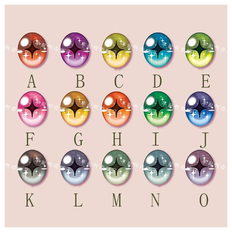 10mm-16mm-24mm doll pressure eyes BJD doll accessories eyeballs for 1/8 1/6 1/4 1/3 BJD SD doll eyeballs cartoon eyes 15 colors