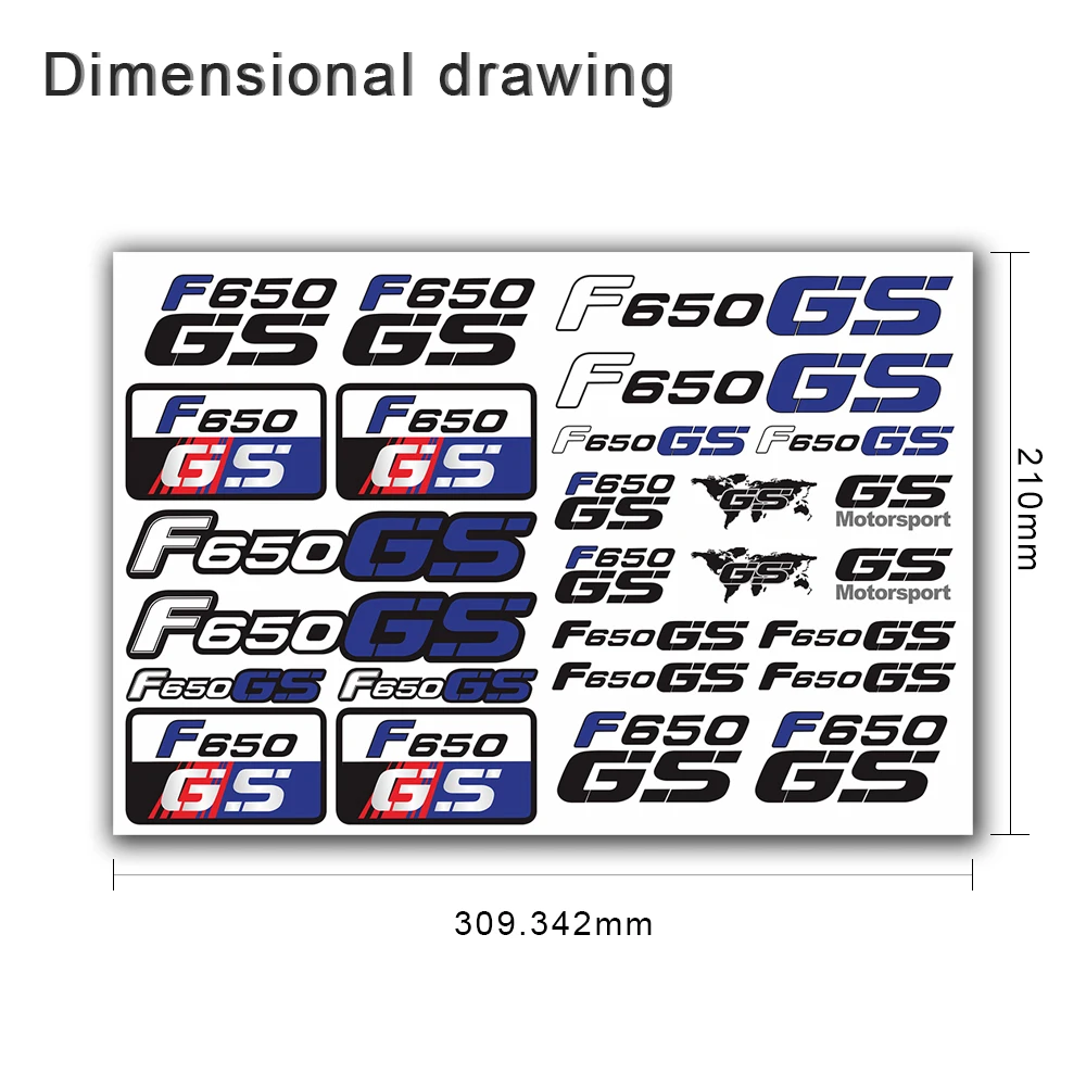 New Motorcycle decals moto body helmet fuel tank Reflective Decoration sign stickers For BMW F650GS f650 gs f 650 gs