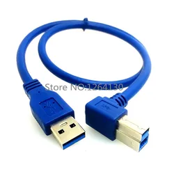 USB 3.0 A męski na prawy kąt 90 stopni USB3.0 typ B męski kabel AM/BM szybki kabel do drukarki 0.3m/0.6m/1m/1.8m/3.m