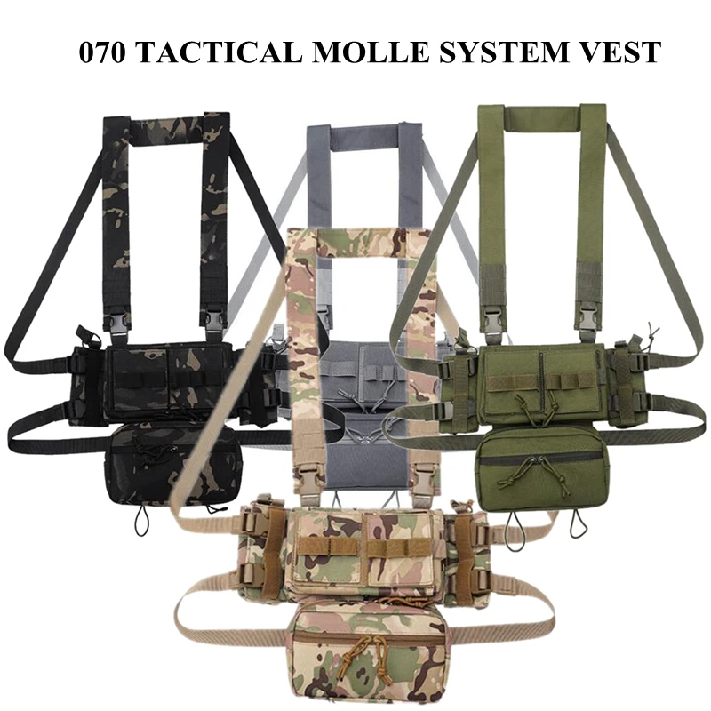 

Tactical Men Molle Chest Rig Wargame Vest Hunting Multi-function Assault Vest Vest CS Field Training Vest