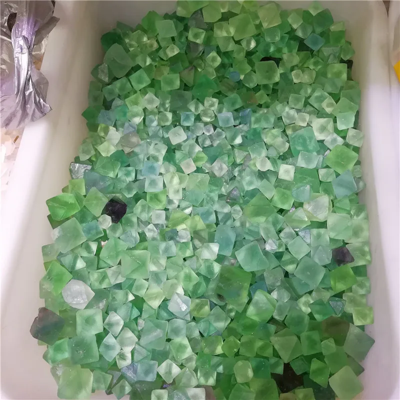 500g Natural  Fluorite Bulk Crystal Octahedrons Rock Specimen