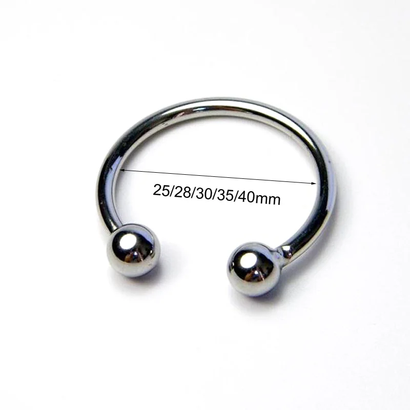 25/28/30/35/40mm Penis Ring Head Glans Stimulating Stainless Steel Penis Ring for Men Male Penis Enlargement Erection Cock Rings