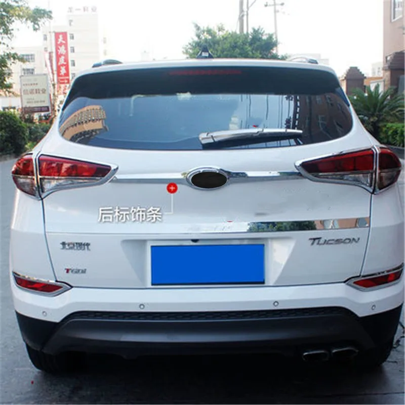 for HYUNDAI TUCSON 2015-2020 ABS Chrome CHROME FRONT REAR HOOD BONNET GRILL LIP MOLDING COVER TRIM BAR GARNISH MESH