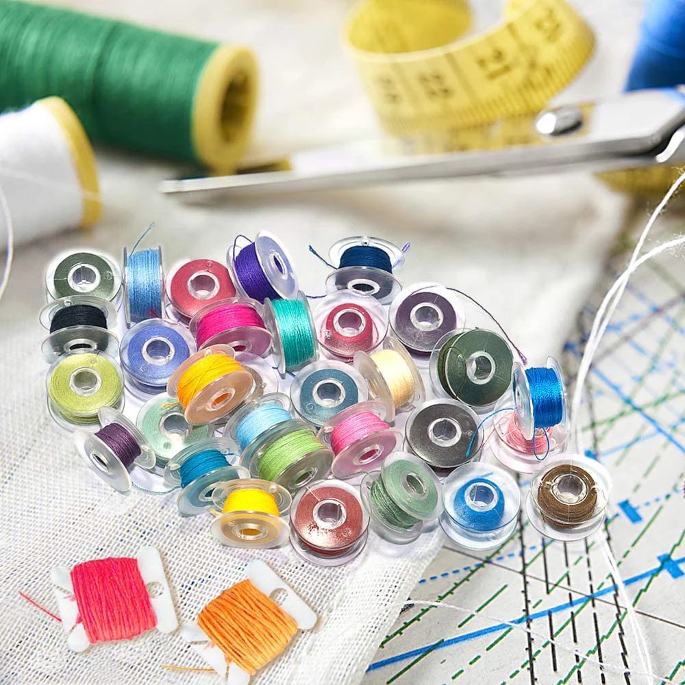 10/20Pcs Transparent Plastic Sewing Machine Bobbins Empty Bobbins Spools for Most Home Sewing Machine DIY Sewing Accessories