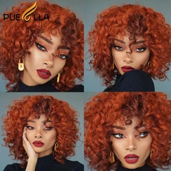 Perruque Lace Closure Wig Remy Brésilienne Naturelle, Cheveux Bouclés, Bordeaux, 4x4, 13x6, Densité 180