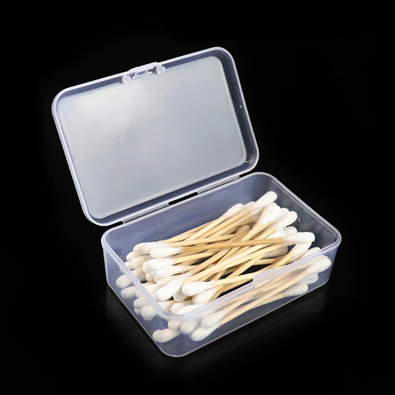 Microblading 1pc Transparent Needle Storage Makeup Cotton Pad Swab Box Tattoo Accessory