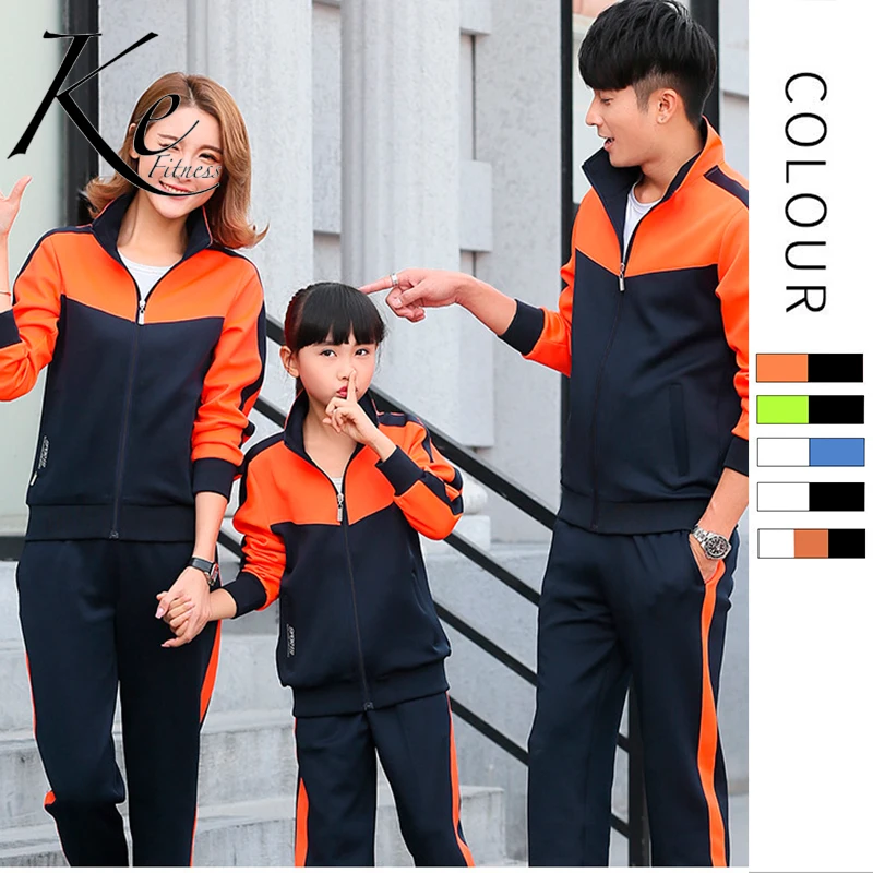 KE244 Sport set couple family autumn men women kids children sportswear sport set tracksuit big size plus Jogging running5XL