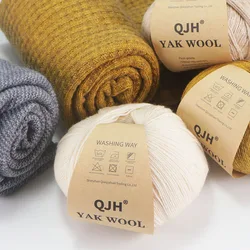 300gram naturalny mongolski 100% Yak wełna dół organiczny mongolski Premium Yak wełna przędza DIY Handmand Undyed naturalny kolor przędzy