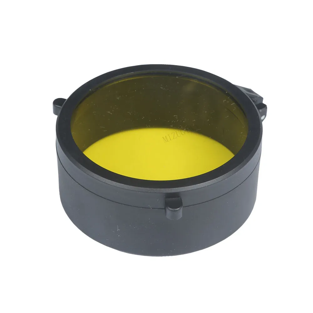 Transparent Rifle Scope Cover Protection 30mm-69mm Lens Cover Flip Up Quick Spring Cap Yellow Objective Lense Lid Hunting