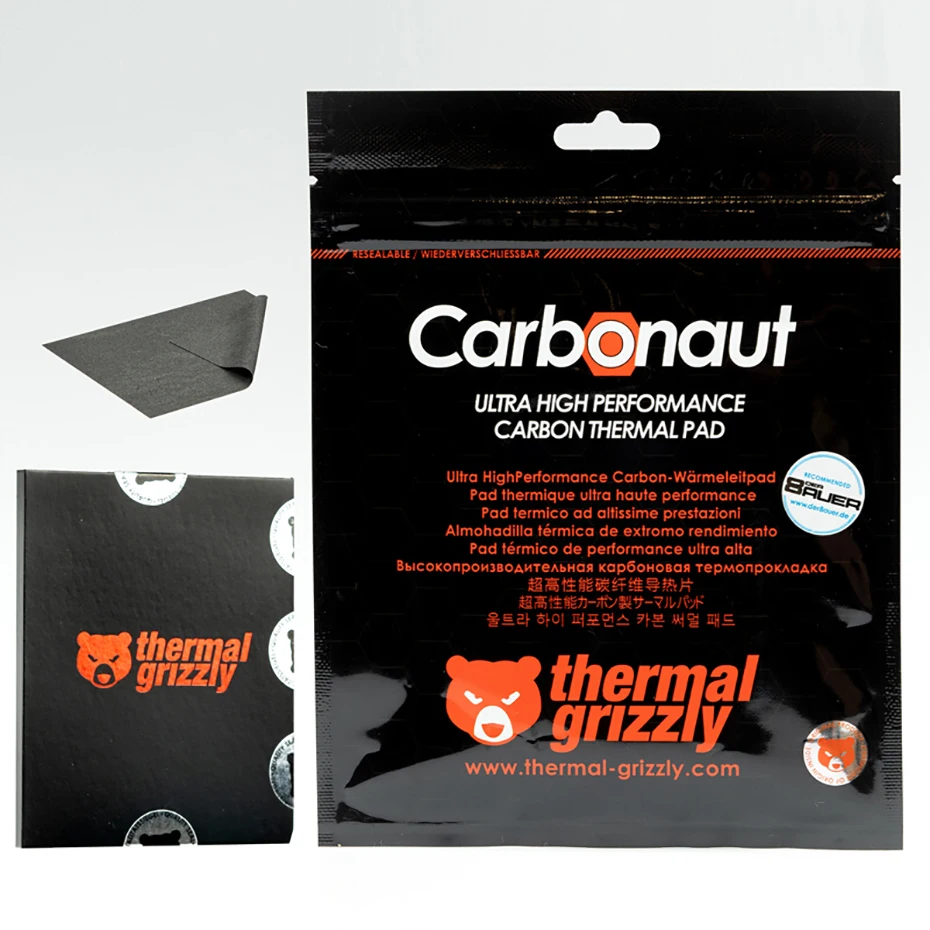 Thermal Grizzly Carbonaut 62.5W/mk Heat Dissipating Silicone Pad High Thermal Conductivity CPU/GPU Chip Reusable Thermal Pad