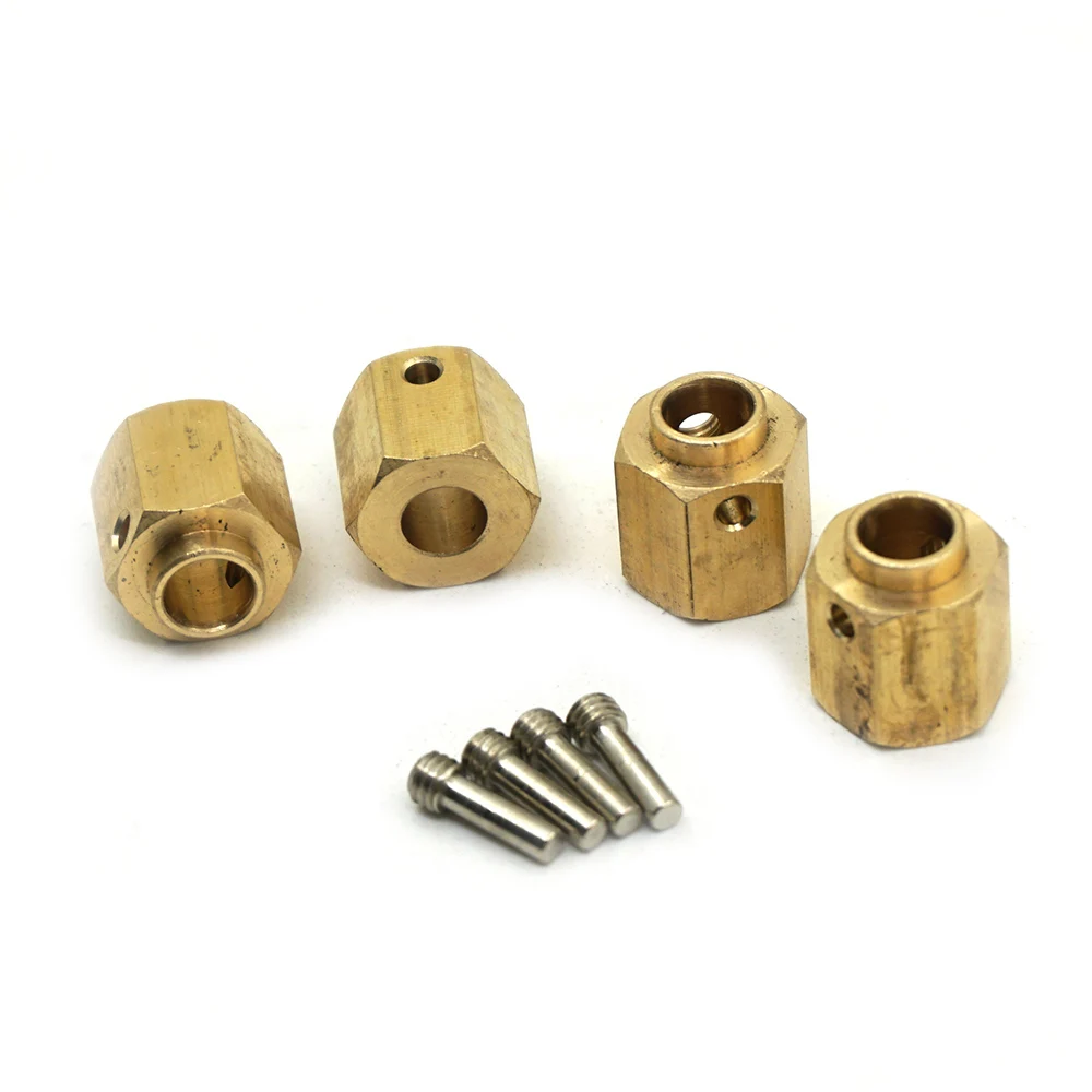 AXSPEED 5/8/9/10/11/12/15/20 mm schweres Messing 12 mm Radnaben Sechskant verlängerter Adapter für TRX-4 TRX-6 1/10 RC Crawler Autoteile – Detail 39
