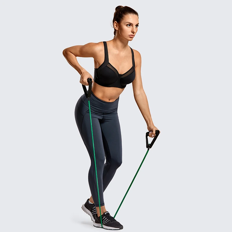 SYROKAN Sport Bras Women High Impact Non Padded Underwire Powerback Support Sports Bra Sportswear Crop Top Female Fitness
