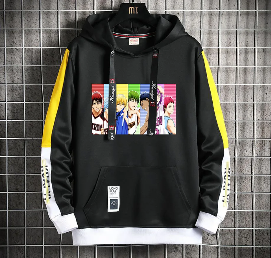 Kuroko's Basketball Anime Hoodie Men/Women Popular Harajuku Hoodeds Pullover Streetwear Casual Fake Two-Piece coat jacket