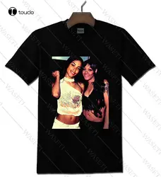 Lisa Left Eye Lopes X Aaliyahhh - Hip Hop Rap Legend Black T-Shirt S - 3Xl