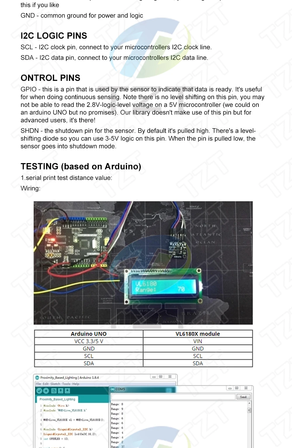 1/3 Stück VL6180 VL6180X Entfernungsmesser Optisches Entfernungssensormodul für Arduino I2C-Schnittstelle 3,3V 5V Gestenerkennung – Detail 2