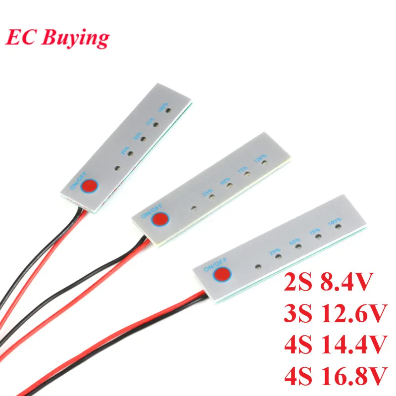 2S 3S 4S 12V 16.8VBMS Li-ion Lithium Battery Capacity Indicator Display Power Level Tester PCB Module 18650 LCD Charge Discharge