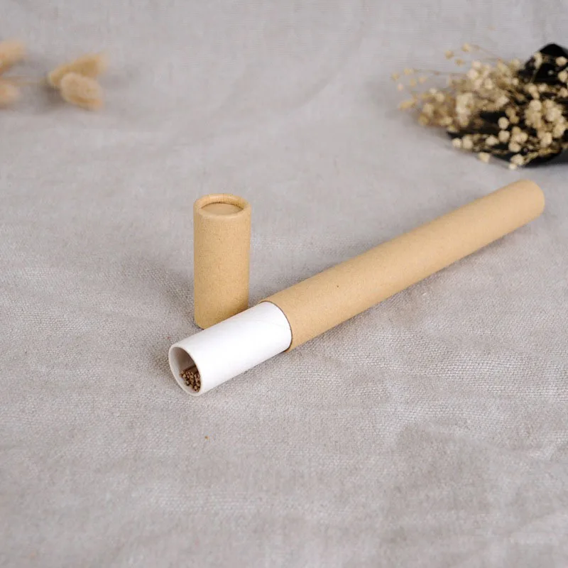 Long Incense Tube Kraft Paper Empty Incense Barrel Household Joss Sticks Packing Storage Box