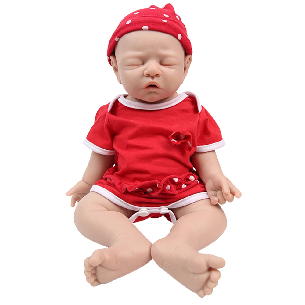 IVITA WG1528 16.92inch 2500g 100% Full Body Silicone Reborn Baby Dolls Realistic Reborn Soft Doll with Clothes for Children Toys