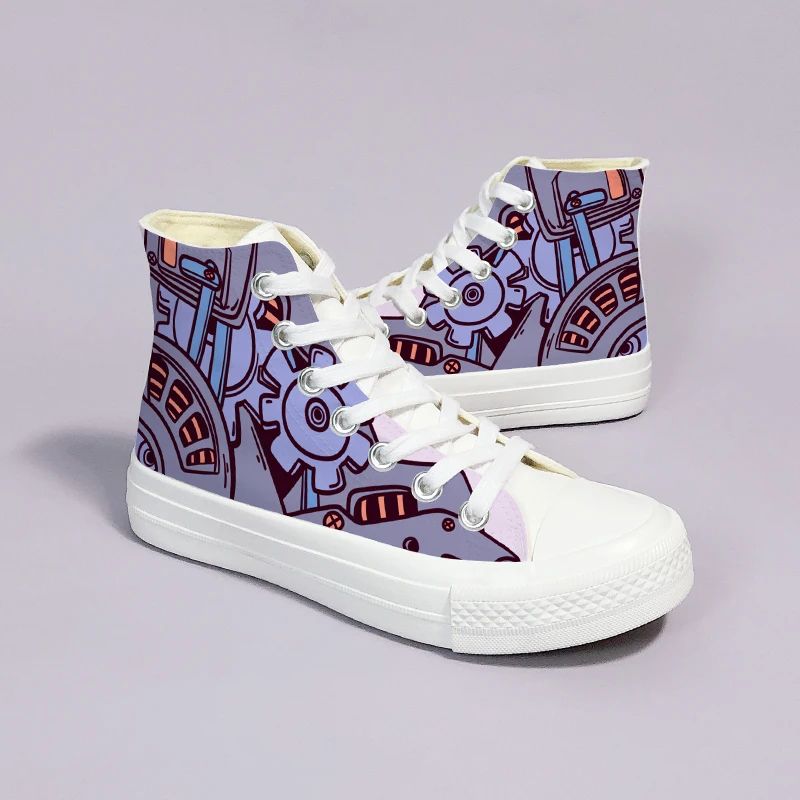 Amy e Michael-Tênis de lona feminino, sapato vulcanizado, formadores de graffiti exclusivos, sapatos de grife para estudantes, moda cyberpunk, outono, 2021