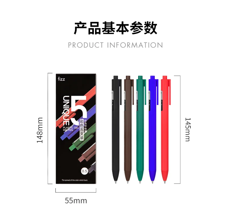 5 قطعة/المجموعة Youpin الفوران البديل المياه القلم 0.5 مللي متر الفرعية الصحافة مكتب القلم التعلم الطلاب باستخدام المياه محاصر ضيق الحبر العملاق الكتابة