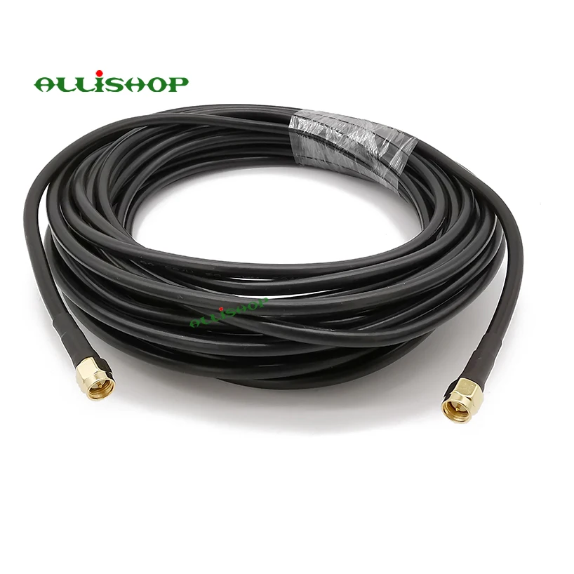 ALLiSHOP 0-3Ghz pigtail SMA male brooches plug to SMA male brooches plug low loss RG58 cable for Antenna extension quality