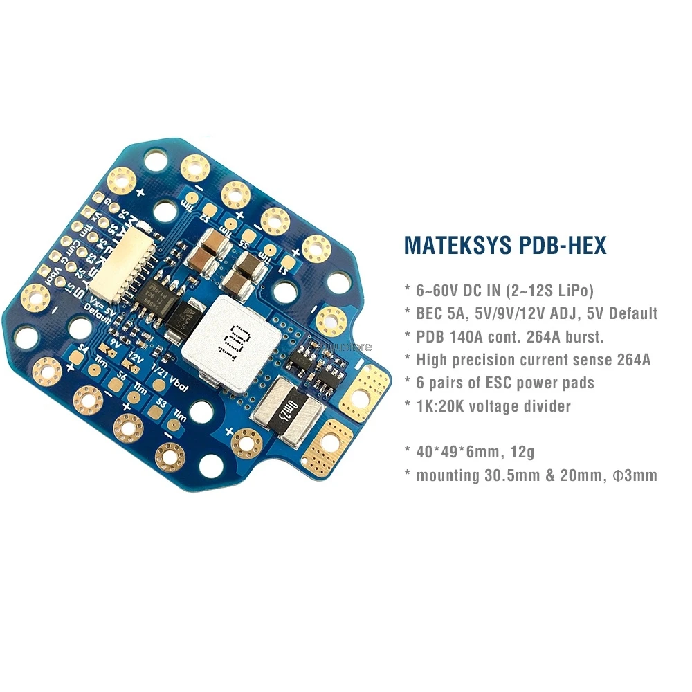 PDB 40 Nedir? Matek PDB-HEX 12S ile FPV Racer Drone’da Güç Yönetimi Nasıl Gerçekleşir?