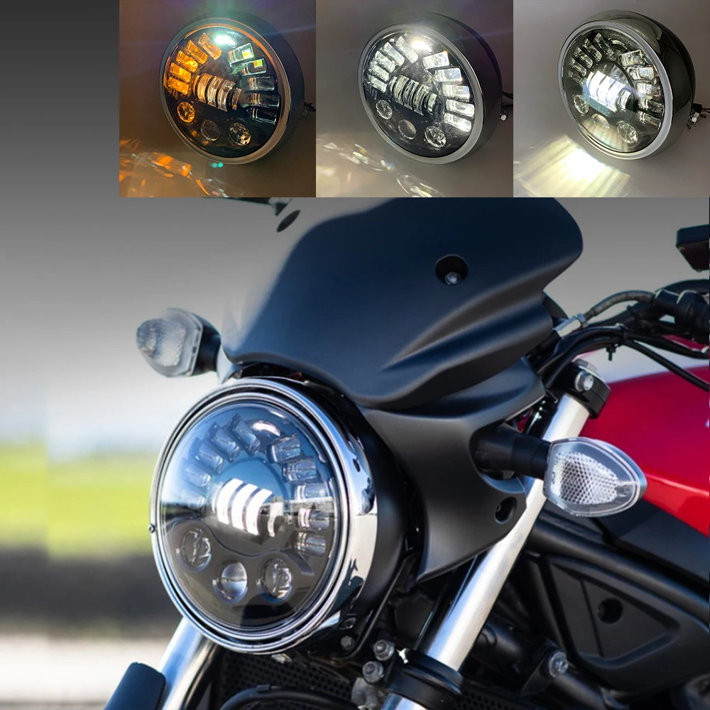 Motorcycle 7.5 inch LED Headlight for Harley Sportster Honda Yamaha Suzuki Custom Refit 7.5\