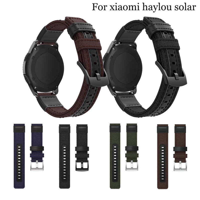 Pulseira de lona para haylou solar ls05 pulseira de relógio inteligente substituível para xiaomi haylou solar correa pulseira