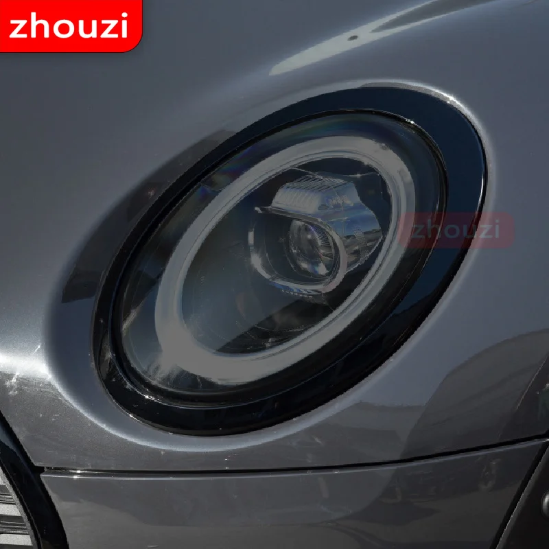 2 Pcs For MINI Clubman F54 JCW Cooper S Car Headlight Tint Black Protective Film Protection Transparent TPU Sticker Accessories