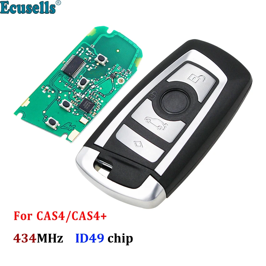 

Smart 4 buttons 434MHz remote key fob for BMW F CAS4 CAS4+ 3 5 7 Series X5 X6 F20 F21 F22 F24 F30 F31 F32 ID49 Hitag Pro chip